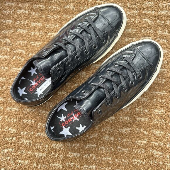 Converse Chuck 70 Ox Black Patent Women’s Athletic Shoes 162438C main image 7